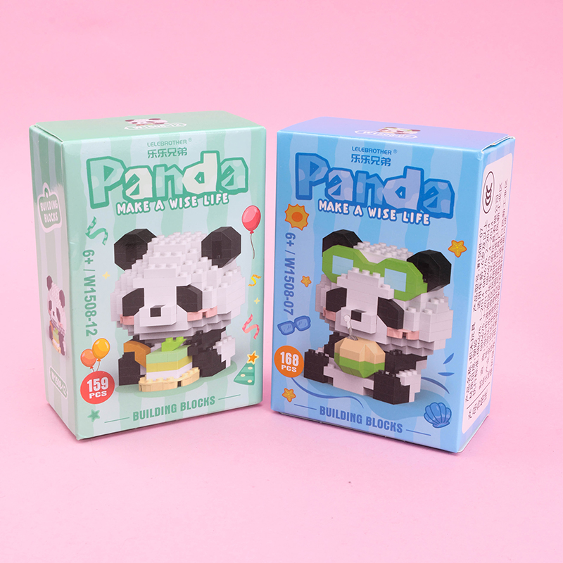 Assorted Panda Building Blocks