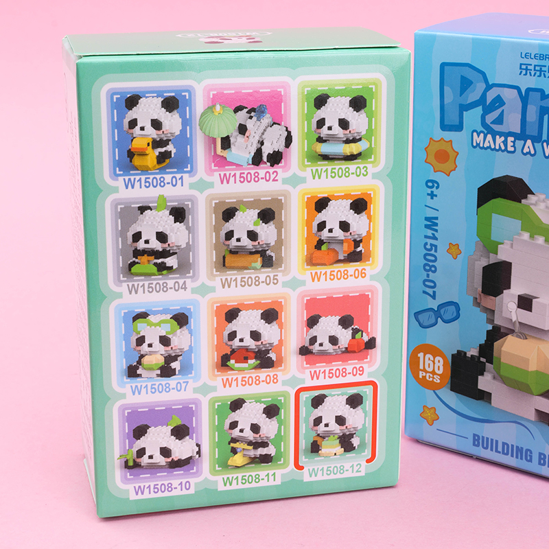 Assorted Panda Building Blocks