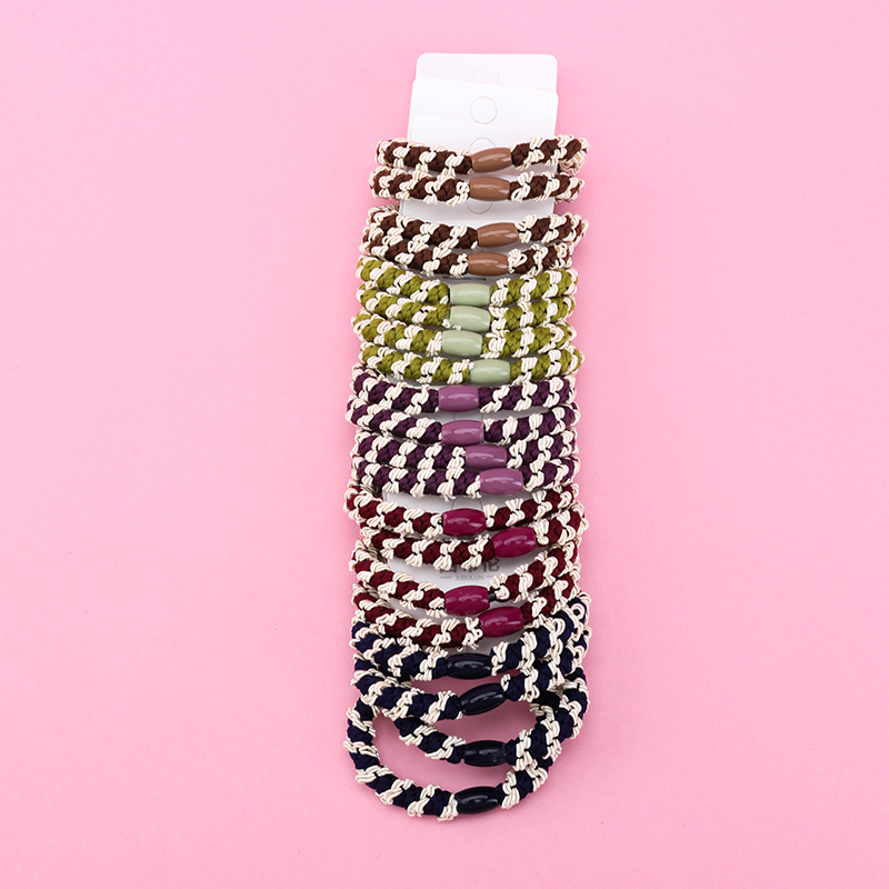 Two Vintage Two-Tone Rubber Bands Hair Tie 4012202318