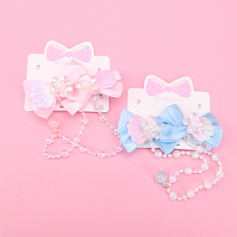 Flower Bow Glitter Duckbill Hair Clip Alloy Polyester 4010402665