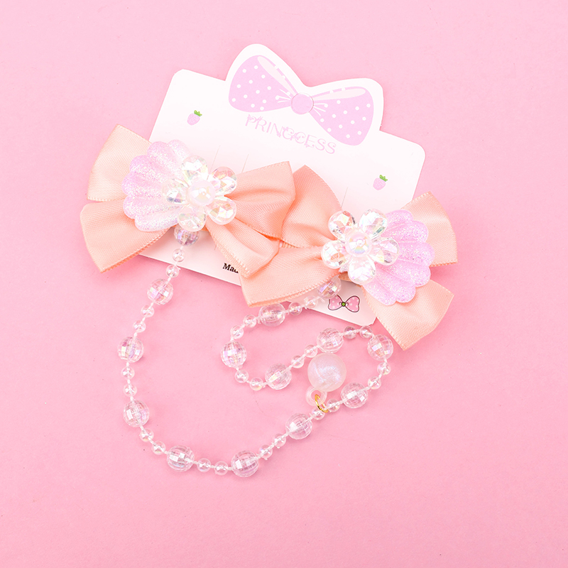 Flower Bow Glitter Duckbill Hair Clip Alloy Polyester 4010402665