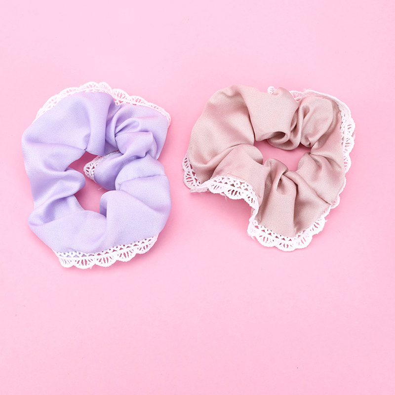 Bright Light Plate Lace Bowel Ring Hair Scrunchie 4012101800