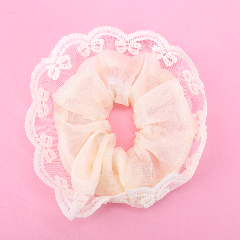 New Black and White Lace Scrunchie 4012101803