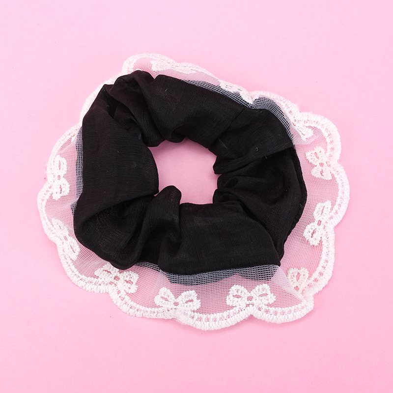 New Black and White Lace Scrunchie 4012101803