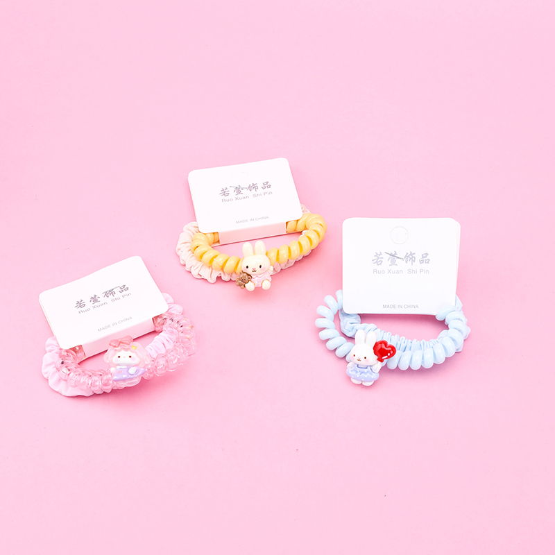 Two Color Accessory Set Telephone Lines Hair Tie PUT
