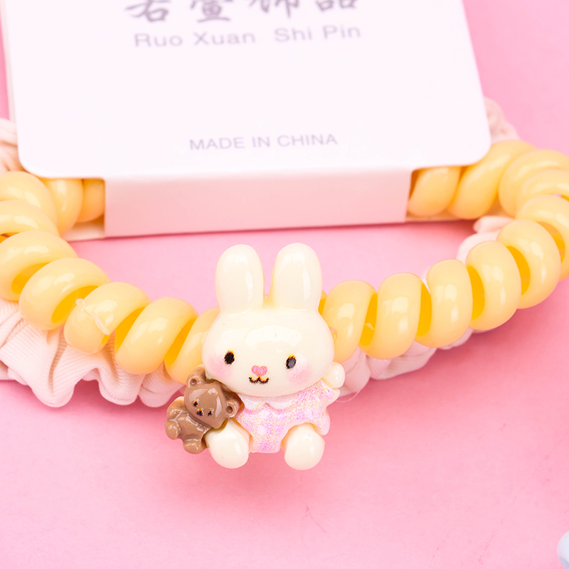 Two Color Accessory Set Telephone Lines Hair Tie PUT