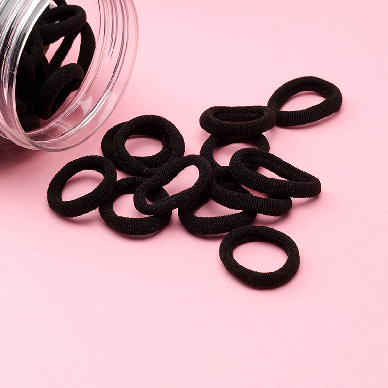 1172 Straight Nipple Towel Ring Black TPR Hair Tie