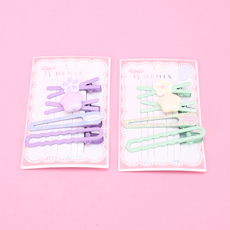 Flower Star Set Duckbill Hair Clip Alloy 4010402644