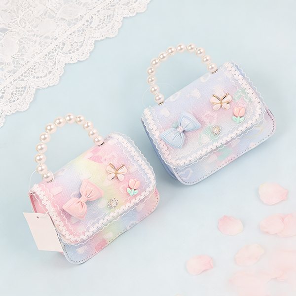 8811 Butterfly Flower Pearl Handbag