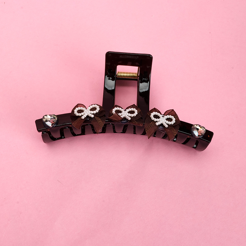 13 cm Bow Rhinestone Large Hair Claw Clip Plastic 4011801160