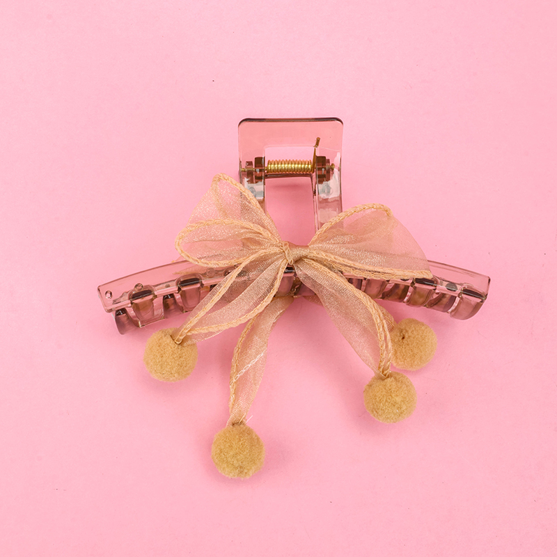 13 cm Double Sided Mesh Bow Large Hair Claw Clip Plastic 4011801161