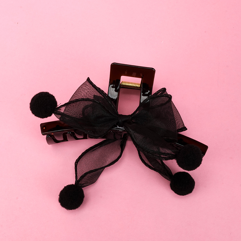 13 cm Double Sided Mesh Bow Large Hair Claw Clip Plastic 4011801161