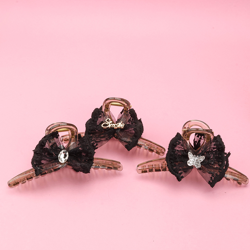 13 Cm Bow Lace Large Hair Claw Clip 4011801162