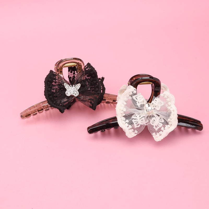 13 Cm Bow Lace Large Hair Claw Clip 4011801162