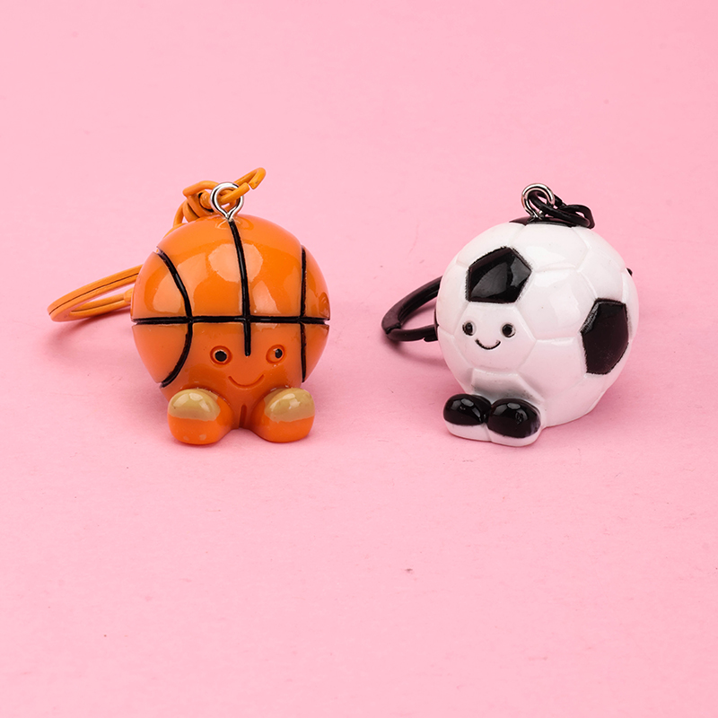 3D Cartoon Ball Bag Charm
