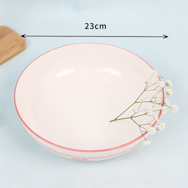 9 Inch Printed Ceramic Bowl Good Life