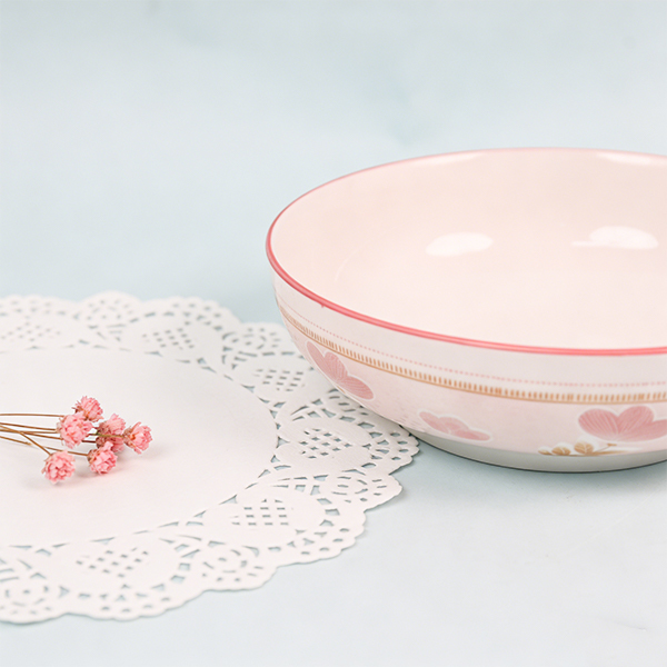 9 Inch Printed Ceramic Bowl Good Life