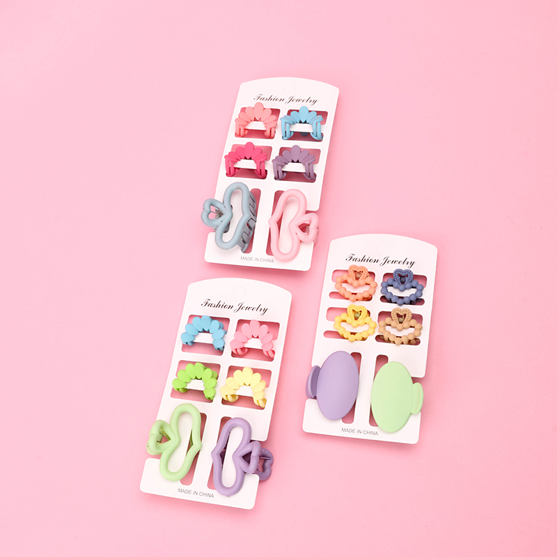 Boxed Morandi Small Hair Claw Clip Set 2+4 ABS 4011900381