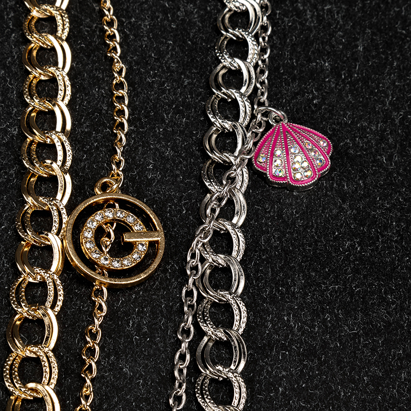 Double Ring Pendant Bracelet