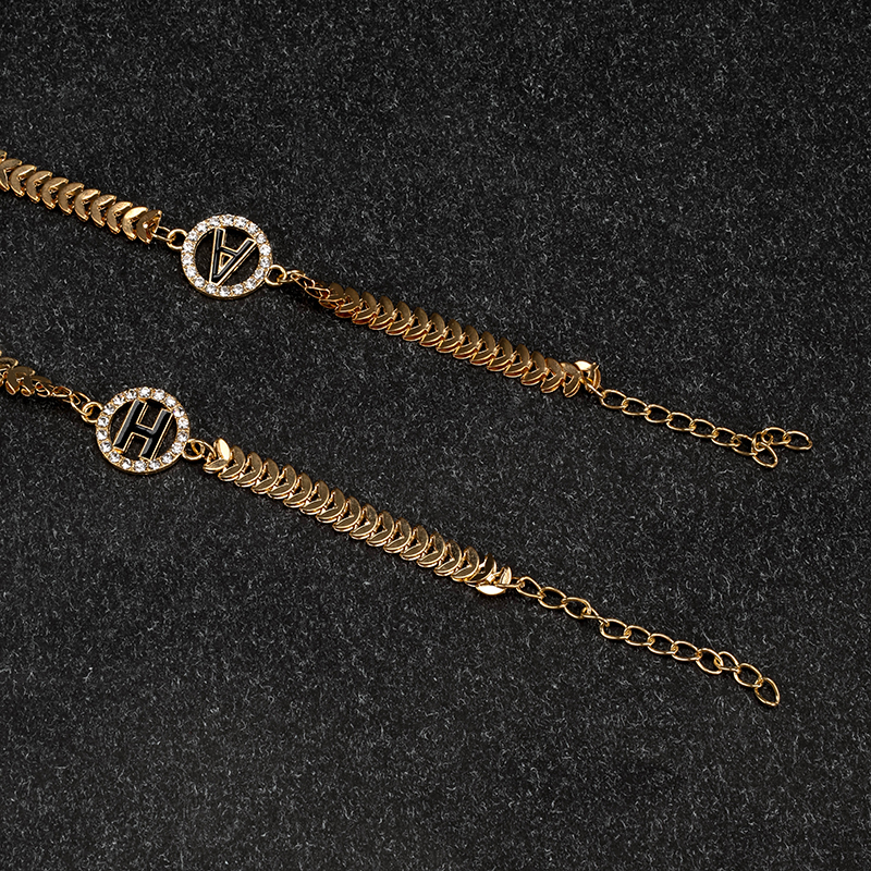 Rhinestone Letter Bracelet