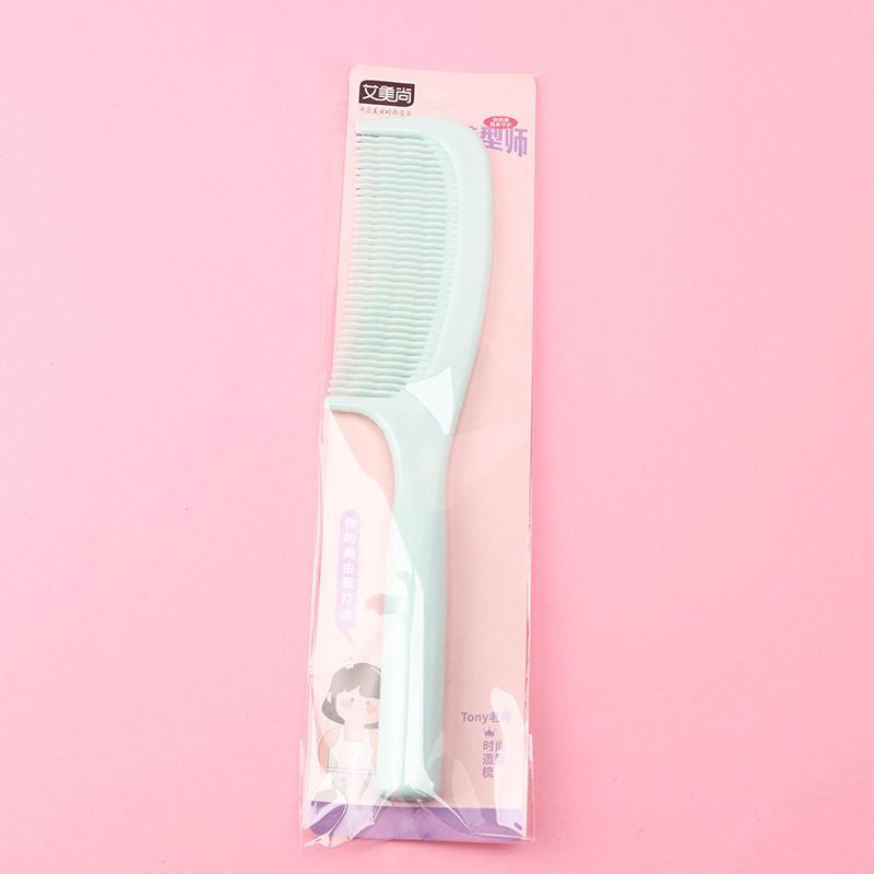 Solid Color Round Handle Comb