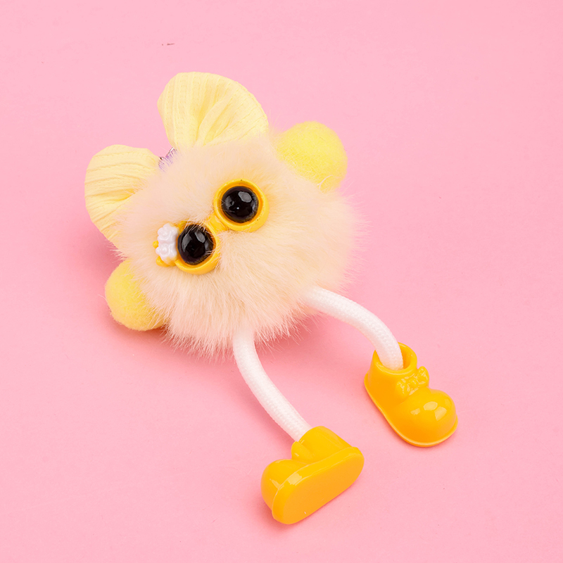 Colorful Bow Pompom Bag Charm