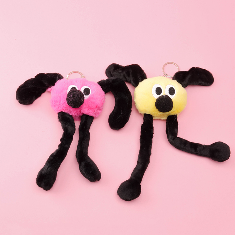 Pull Big Nose Dog Plush Bag Charm