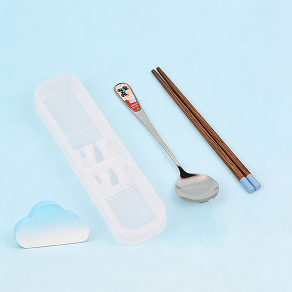 0298 Mini Cute Horse 304 Stainless Steel Spoon and Chopstick Set