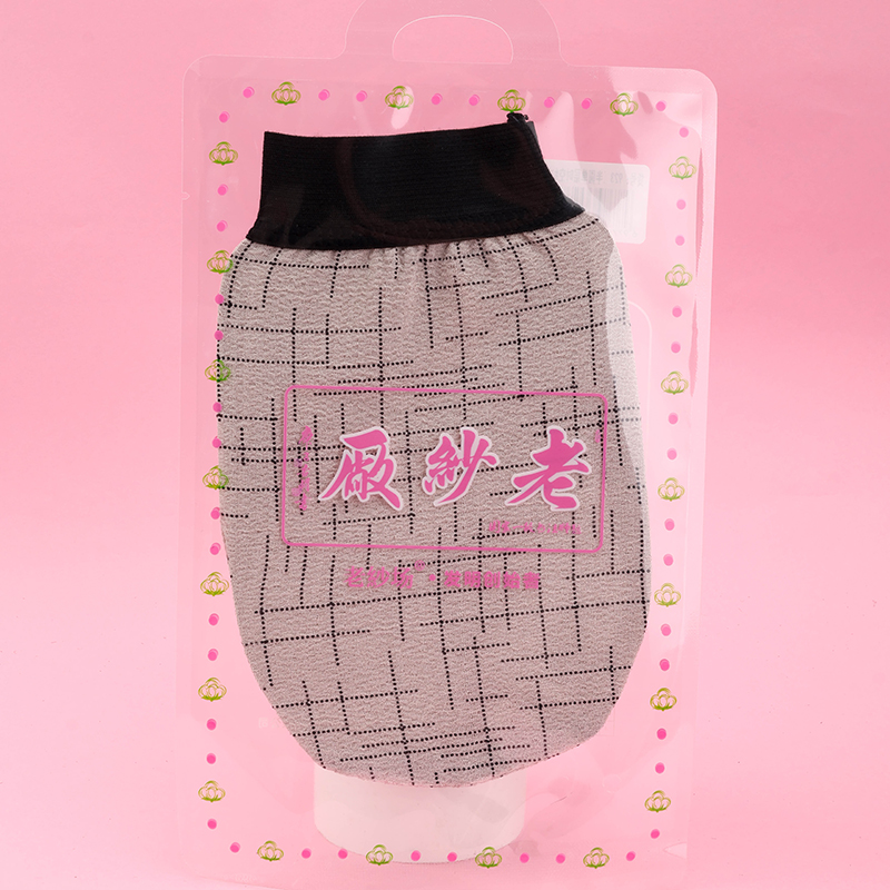 923 Semicircle Line Single-Layer Bath Mitt