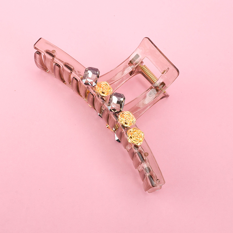 13 cm Rhinestone Flower Large Hair Claw Clip