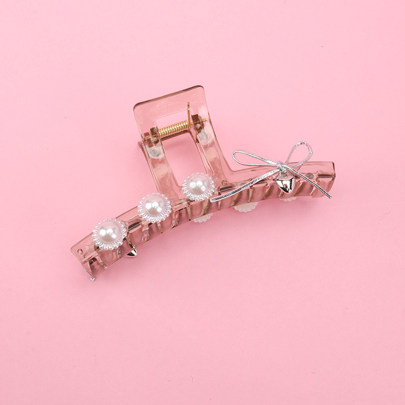 13 cm Pearl Bow Double-Sided Large Hair Claw Clip Plastic 4011801167