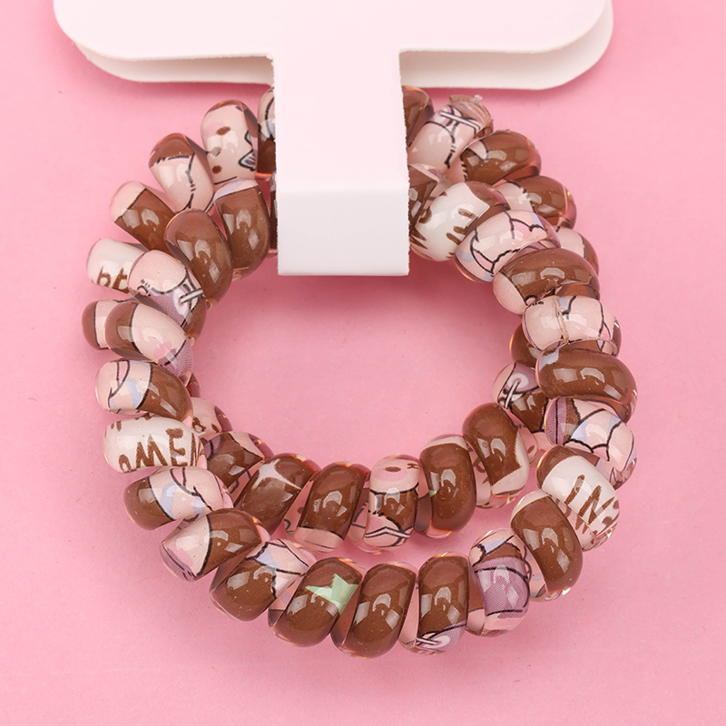 Boxed 8804 Print Curry Phone Line PUT Hair Tie 4012300196