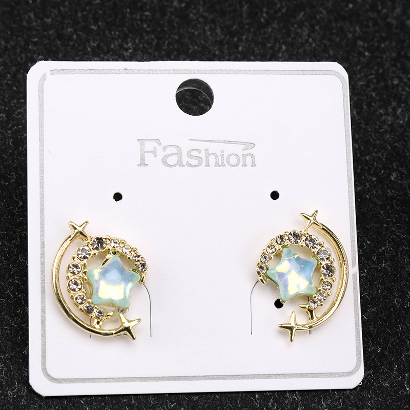 Zircon Rhinestone Star Ear Studs