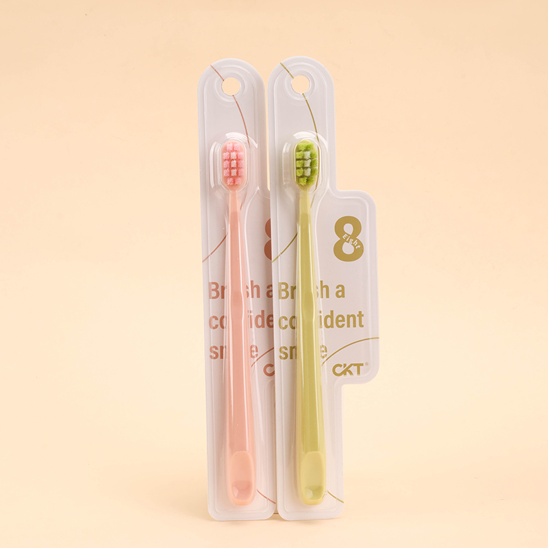Carded Soft Bristle Toothbrush 0.15mm PP PBT CKT-8