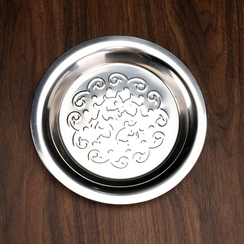 22cm stainless steel with flower disc