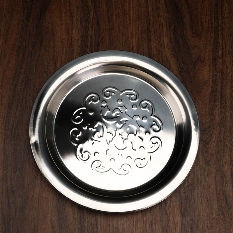 26cm stainless steel with flower disc