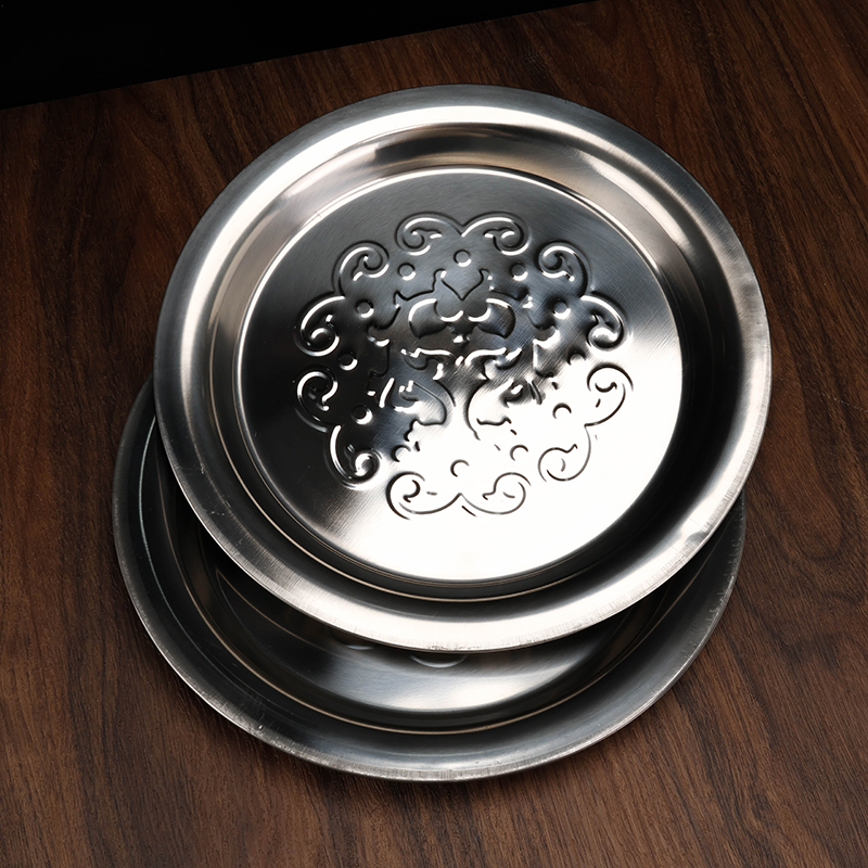 26cm stainless steel with flower disc