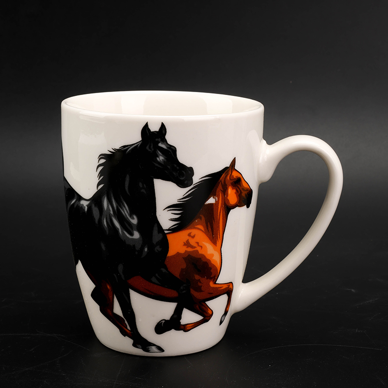 Clearance Drum Ceramic Cup Random Pattern