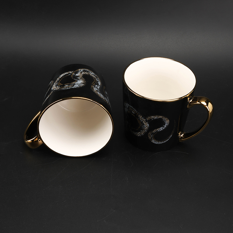Gold Handle Ceramic Cup