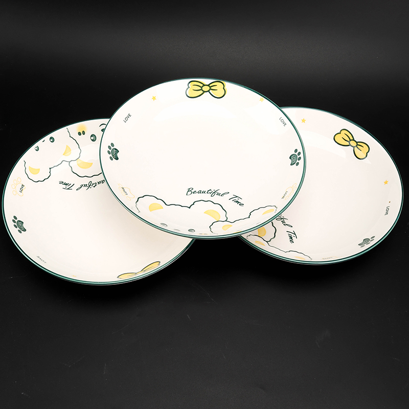 Mingxin 7.5 inch Ruyi Plate Little White Bear Ceramic Plate 1200400557