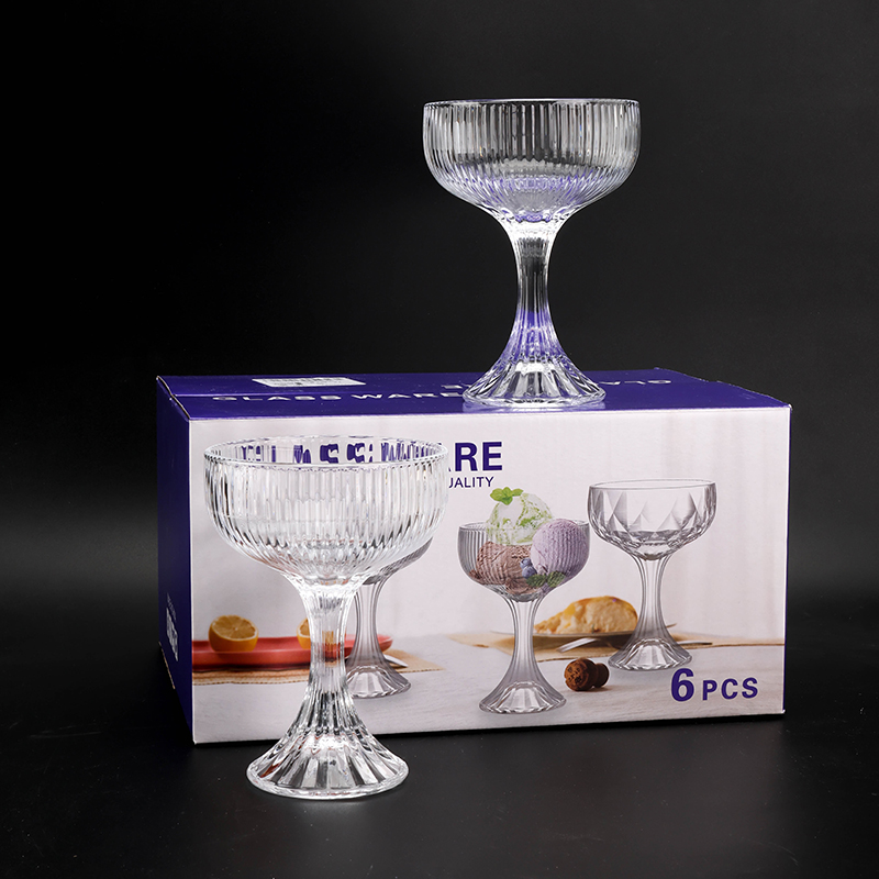 RC023A High Vertical Bar Ice Cream Cup Glass 1210500051