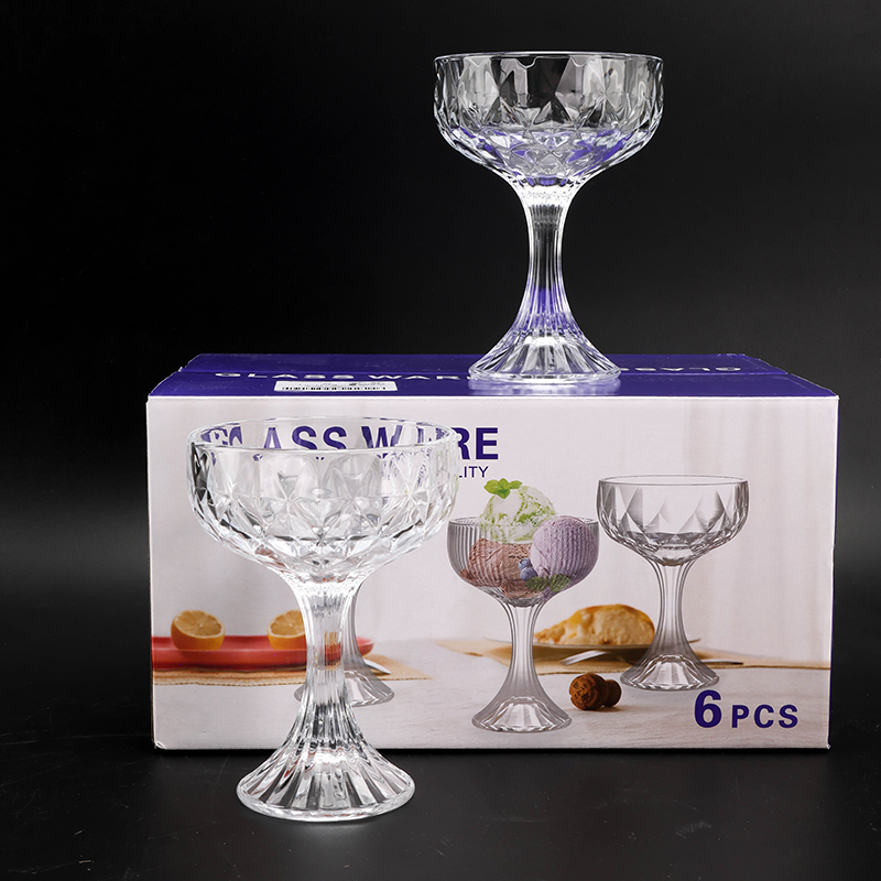RC023B Diamond Ice Cream Cup Glass 1210500052