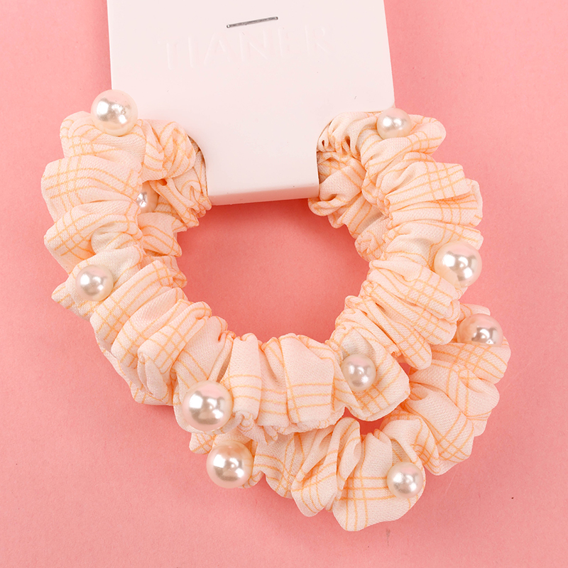 Basket Pack Small Fresh 2 Pearl Small Intestinal Circle Nylon Polyester Hair Tie 4012101825