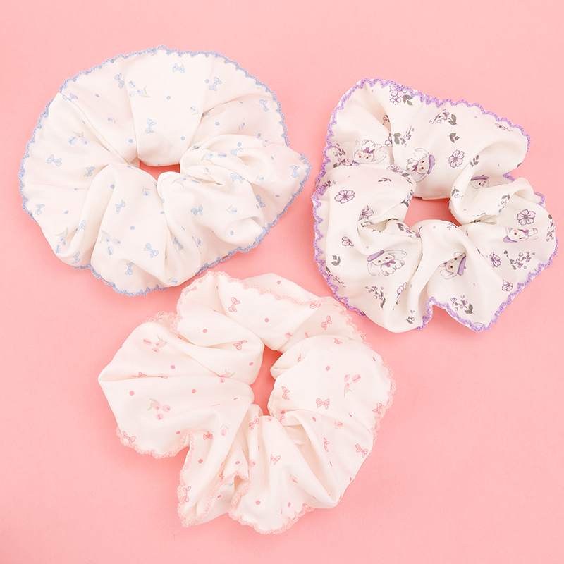 Printed Show Edge Bowel Ring Polyester Hair Scrunchie 4012101827
