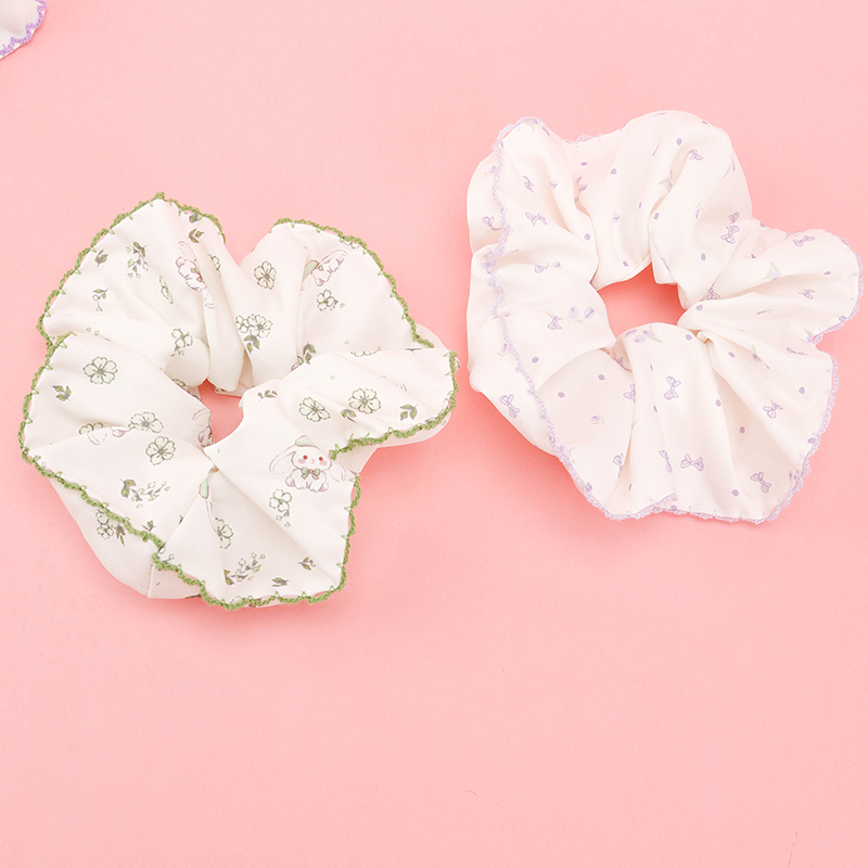 Printed Show Edge Bowel Ring Polyester Hair Scrunchie 4012101827