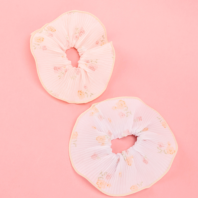 Korean-Style Floral Circle Polyester Hair Tie 4012101829