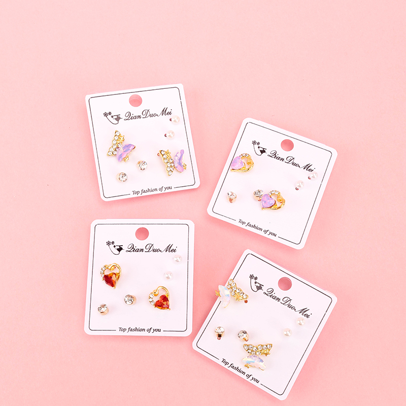 Micro-set Butterfly Zircon Ear Studs
