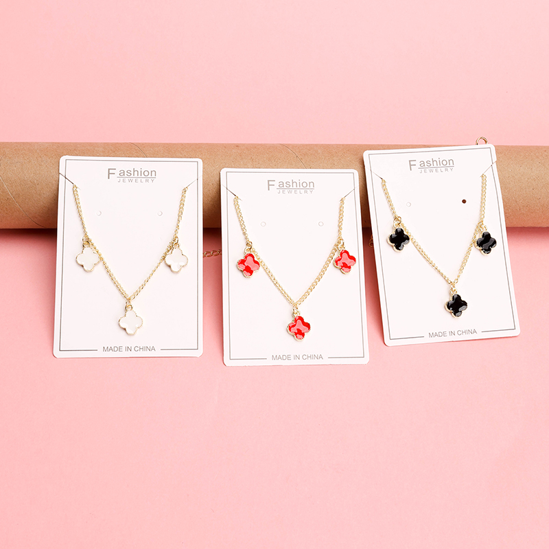Enamel Four Leaf Clover Anklet Alloy 4020600008