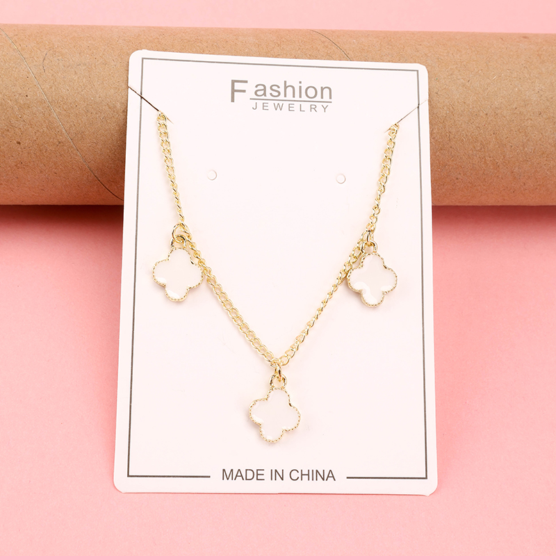 Enamel Four Leaf Clover Anklet Alloy 4020600008