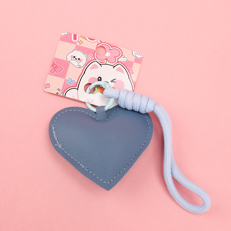 Leather Heart Bag Charm